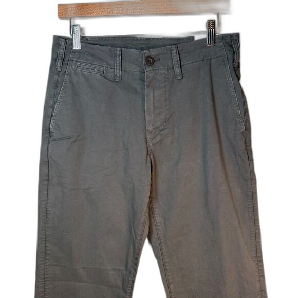 American Eagle Original Straight Lived in Khakis Gray Men's Size 28 x 34 - Picture 2 of 12